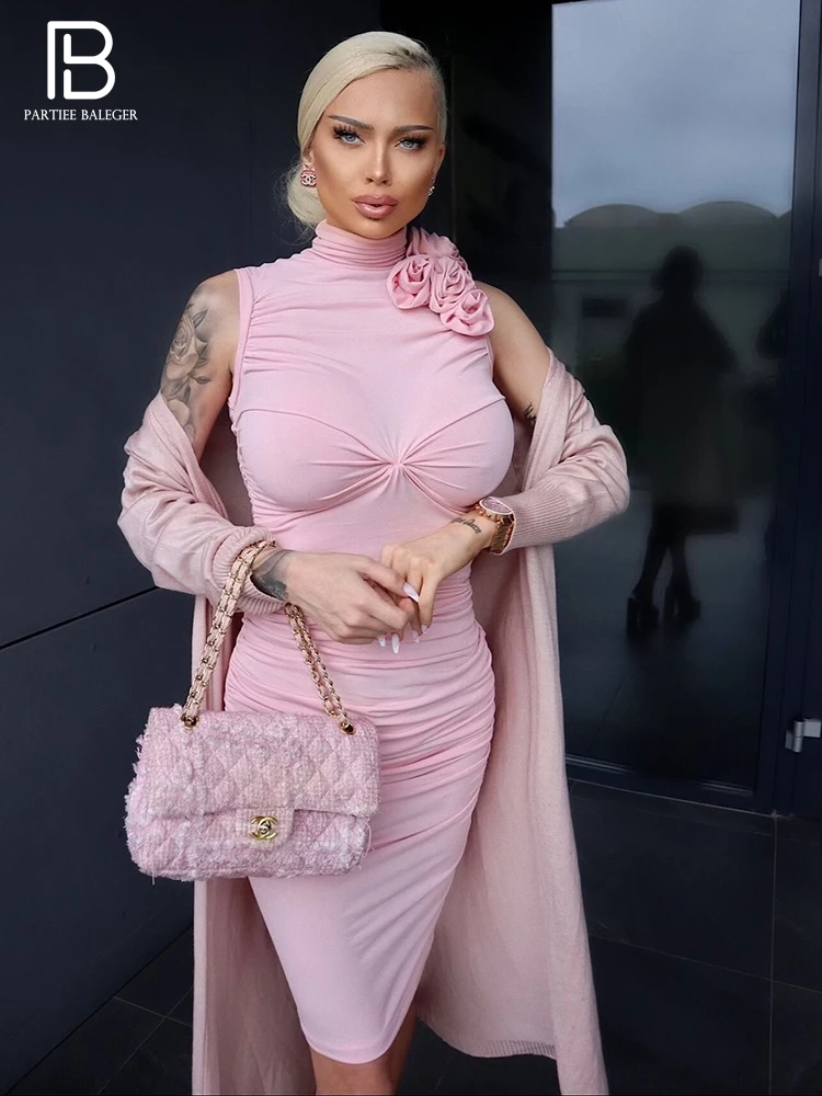 PB Pink Dresses For Women 2023 Drape Sleeveless Rose Elegant Female Clothing Knee Birthday Wedding Evening Party Summer Vestidos
PB Pink Dresses For Women 2023 Drape Sleeveless Rose Elegant Female Clothing Knee Birthday Wedding Evening Party Summer Vestidos