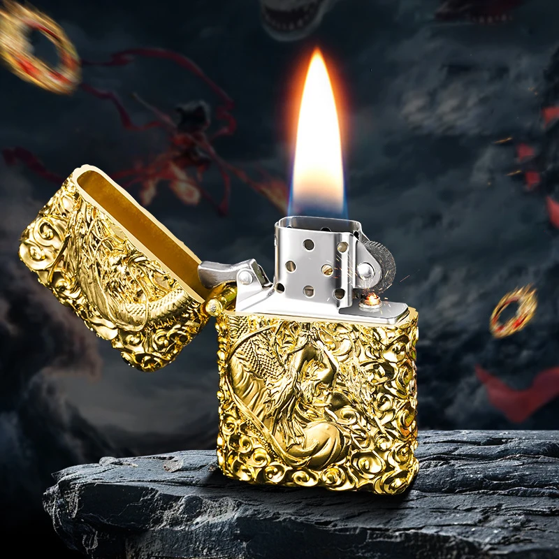 2025 NEW Metal Relief Windproof Kerosene Lighter Portable Cigarette Lighter Gadgets For Men Smoking Accessories
2025 NEW Metal Relief Windproof Kerosene Lighter Portable Cigarette Lighter Gadgets For Men Smoking Accessories