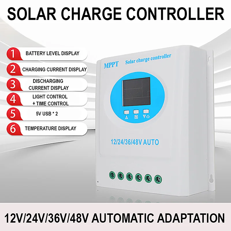 12V 24V 36V 48V MPPT Solar Charge Controller 120A/150A Solar Panel Controller For Lead Acid Lithium Batteries Quick Charger
12V 24V 36V 48V MPPT Solar Charge Controller 120A/150A Solar Panel Controller For Lead Acid Lithium Batteries Quick Charger