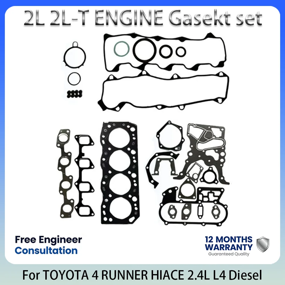2L 2L-T Engine Full Gasket Set For TOYOTA 2.4L 2.4 L T L4 Diesel 04111-54084 1990-2002 4 RUNNER HIACE HILUX LAND CRUISER Hardtop
2L 2L-T Engine Full Gasket Set For TOYOTA 2.4L 2.4 L T L4 Diesel 04111-54084 1990-2002 4 RUNNER HIACE HILUX LAND CRUISER Hardtop