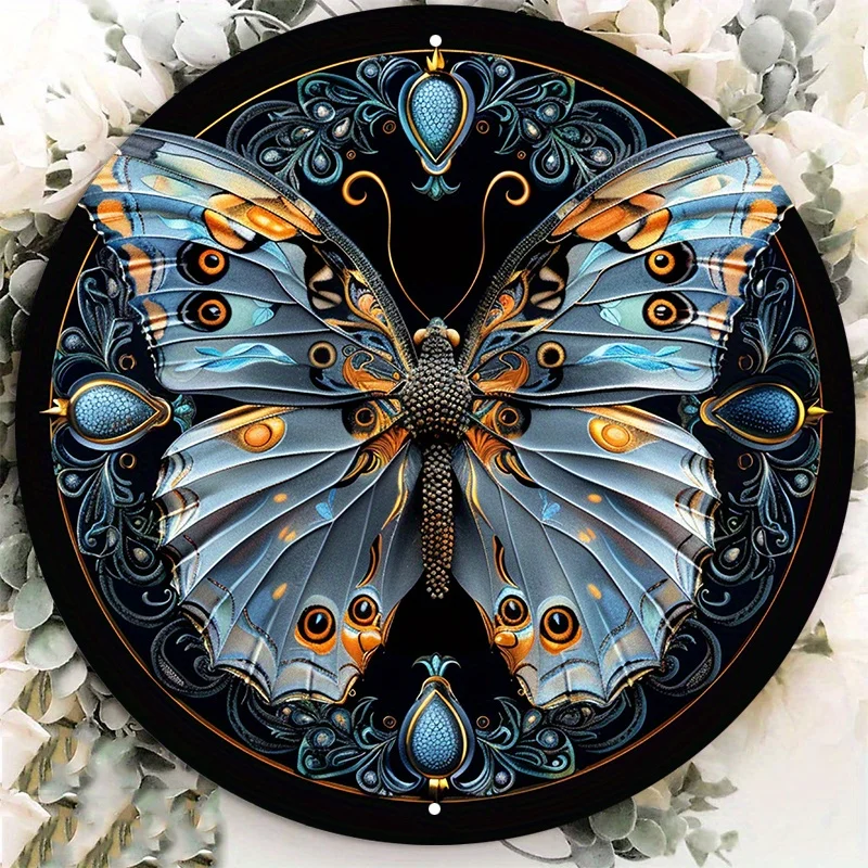 Butterfly Mandala Aluminum Wall Sign, UV and Scratch Resistant, Easy-Hang, Outdoor and Indoor Decor, 8x8 Inch (20x20 cm), 1Pc
Butterfly Mandala Aluminum Wall Sign, UV and Scratch Resistant, Easy-Hang, Outdoor and Indoor Decor, 8x8 Inch (20x20 cm), 1Pc