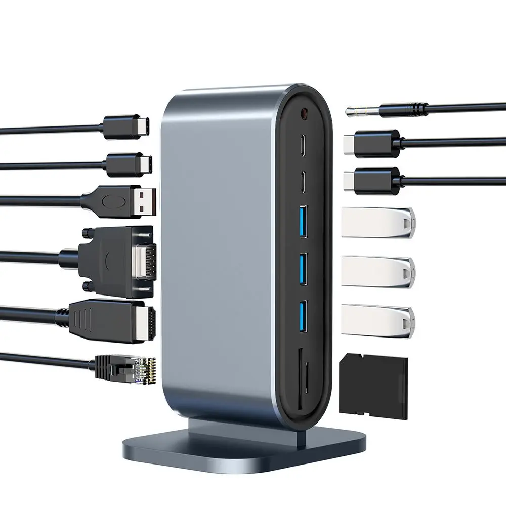 12 in 1 Laptop 4K HDMI PD 100W Ethernet Adapter Dock Station USB-C Splitter Type C HUB
12 in 1 Laptop 4K HDMI PD 100W Ethernet Adapter Dock Station USB-C Splitter Type C HUB