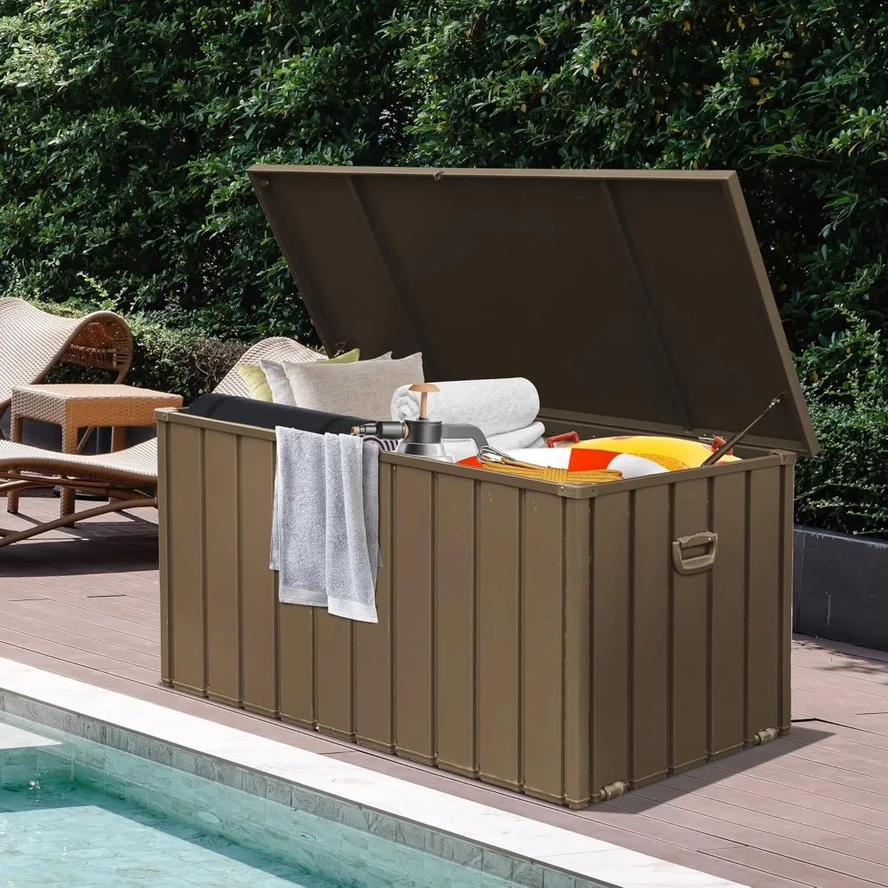 200 Gallon Deck Box Outdoor Storage Box, Lockable Storage Cabinet Deck Box Outdoor Waterproof, Large Metal Storage Bin
200 Gallon Deck Box Outdoor Storage Box, Lockable Storage Cabinet Deck Box Outdoor Waterproof, Large Metal Storage Bin