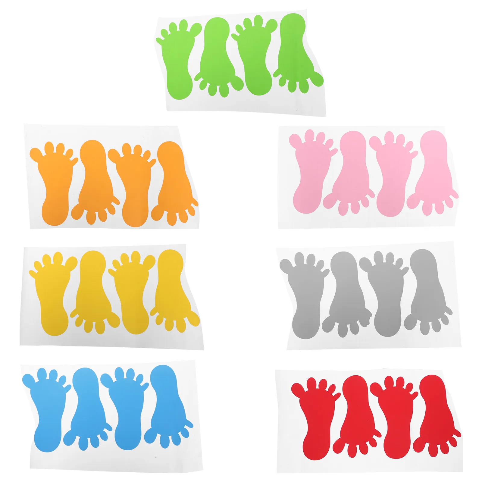 14Pairs Footprints Floor Decals Colorful Removable Self-Adhesive Vinyl Stickers for Preschool Kindergarten Classroom Walkway
14Pairs Footprints Floor Decals Colorful Removable Self-Adhesive Vinyl Stickers for Preschool Kindergarten Classroom Walkway