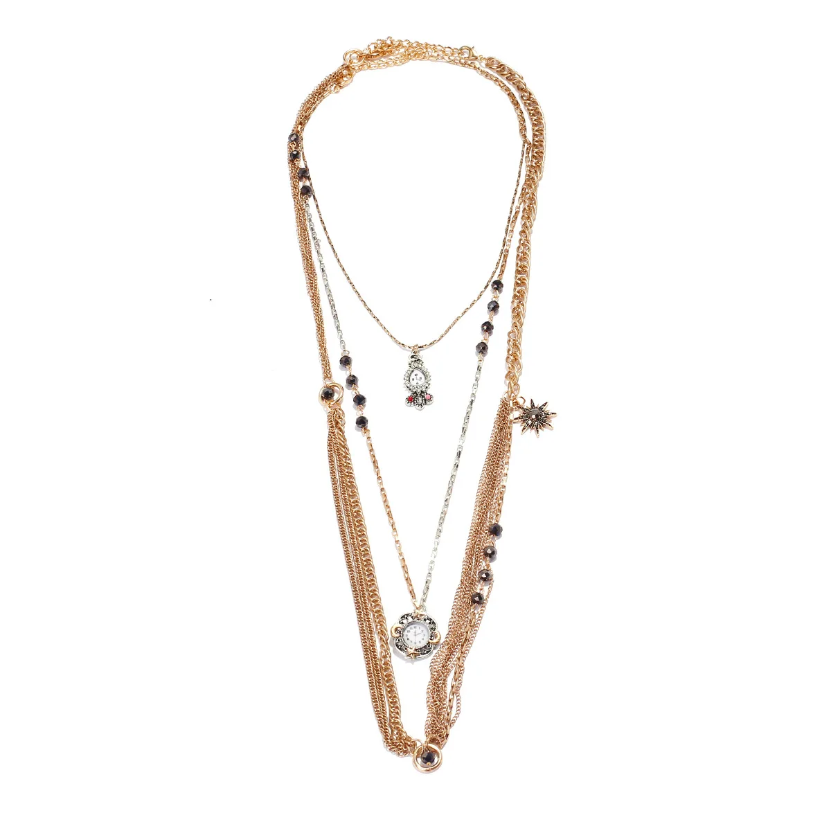 3Pcs Vintage Metal Chains Choker Necklaces Watch Charm Necklace for Women Fashion Jewelry Holiday Party Girls Gifts
3Pcs Vintage Metal Chains Choker Necklaces Watch Charm Necklace for Women Fashion Jewelry Holiday Party Girls Gifts