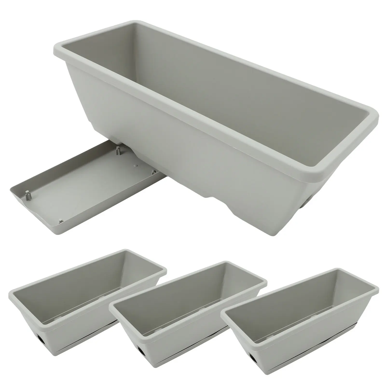 4Sets Garden Planters Multipurpose Rectangular Flower Pots for Vegetables Herbs Outdoor Indoor Growing Containers
4Sets Garden Planters Multipurpose Rectangular Flower Pots for Vegetables Herbs Outdoor Indoor Growing Containers