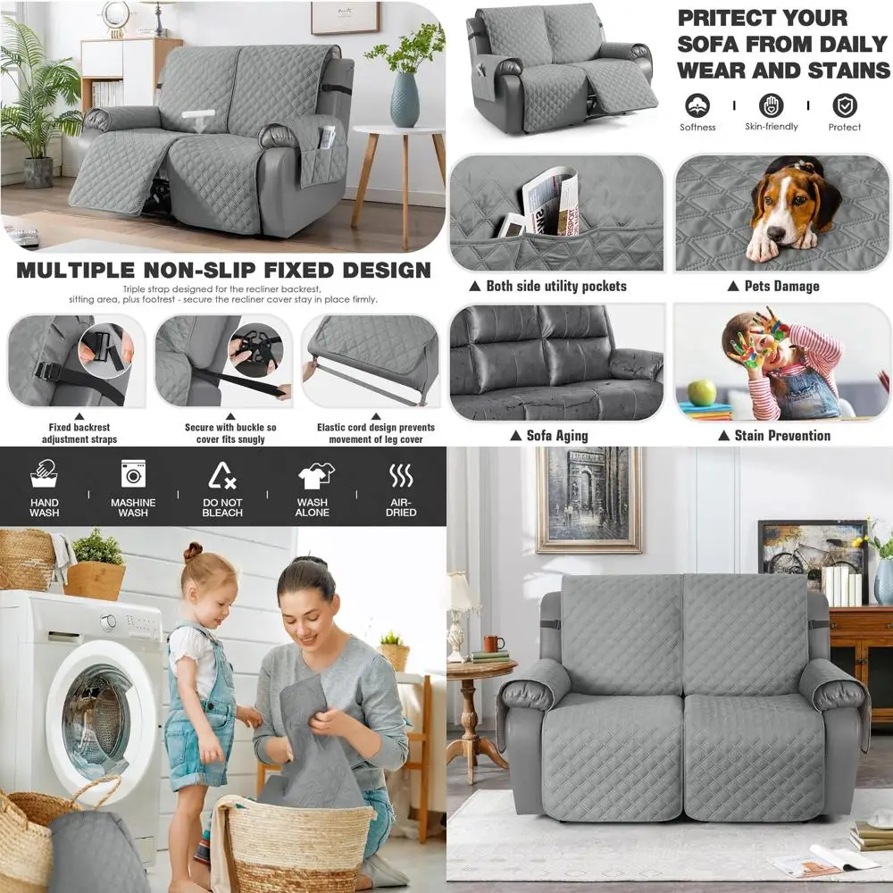 100% Waterproof Recliner Sofa Cover with Leg Straps, Washable 1-Piece Reclining Sofa Cover for Protection against Kids and Pets
100% Waterproof Recliner Sofa Cover with Leg Straps, Washable 1-Piece Reclining Sofa Cover for Protection against Kids and Pets