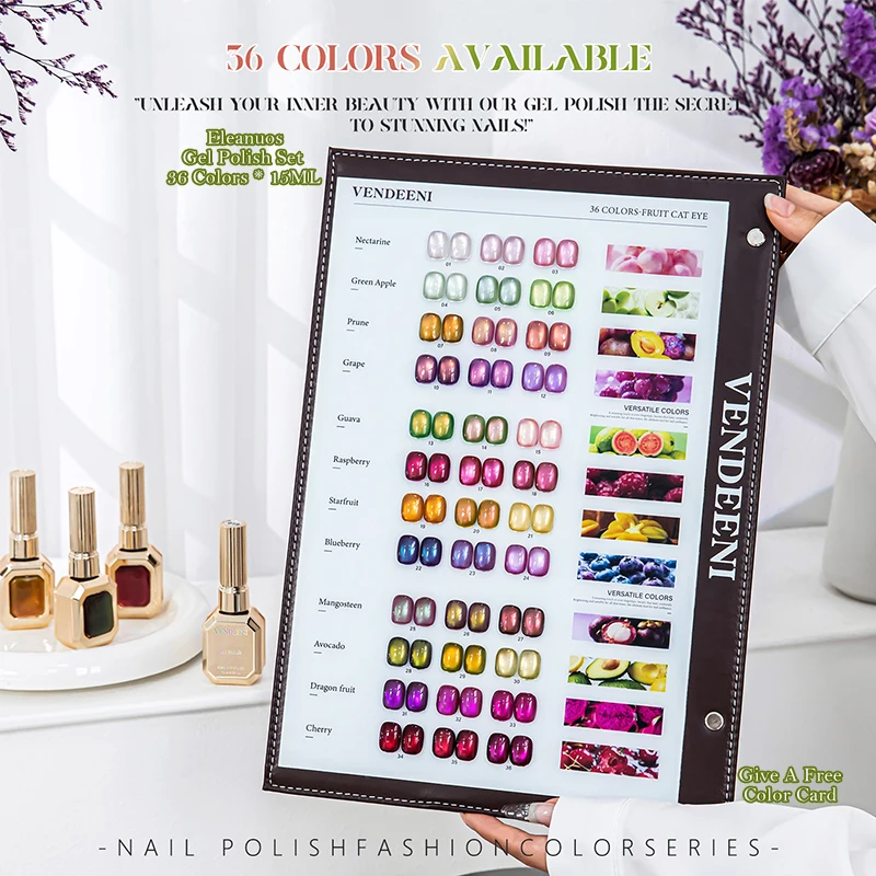 Summer 36 Colors Fruit Cat Eye Gel Polish Fine Glass Crystal Shimmer UV Soak Off Nail Gel Varnish Manicure Nail Art Kit Set
Summer 36 Colors Fruit Cat Eye Gel Polish Fine Glass Crystal Shimmer UV Soak Off Nail Gel Varnish Manicure Nail Art Kit Set