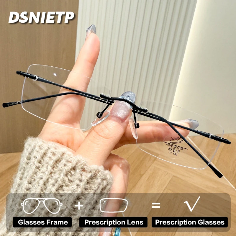 ISLINO Fashion Frameless Reading Glasses Women Photochromic Progressive Anti Blue Light Rimless Prescription Glasses Eyewear
ISLINO Fashion Frameless Reading Glasses Women Photochromic Progressive Anti Blue Light Rimless Prescription Glasses Eyewear