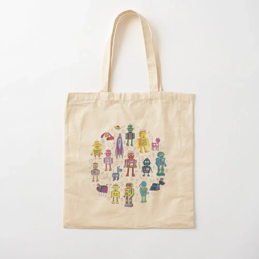 Robots in Space - grey - fun Robot pattern by Cecca Designs Tote Bag female bag Women's bag bags for women
Robots in Space - grey - fun Robot pattern by Cecca Designs Tote Bag female bag Women's bag bags for women