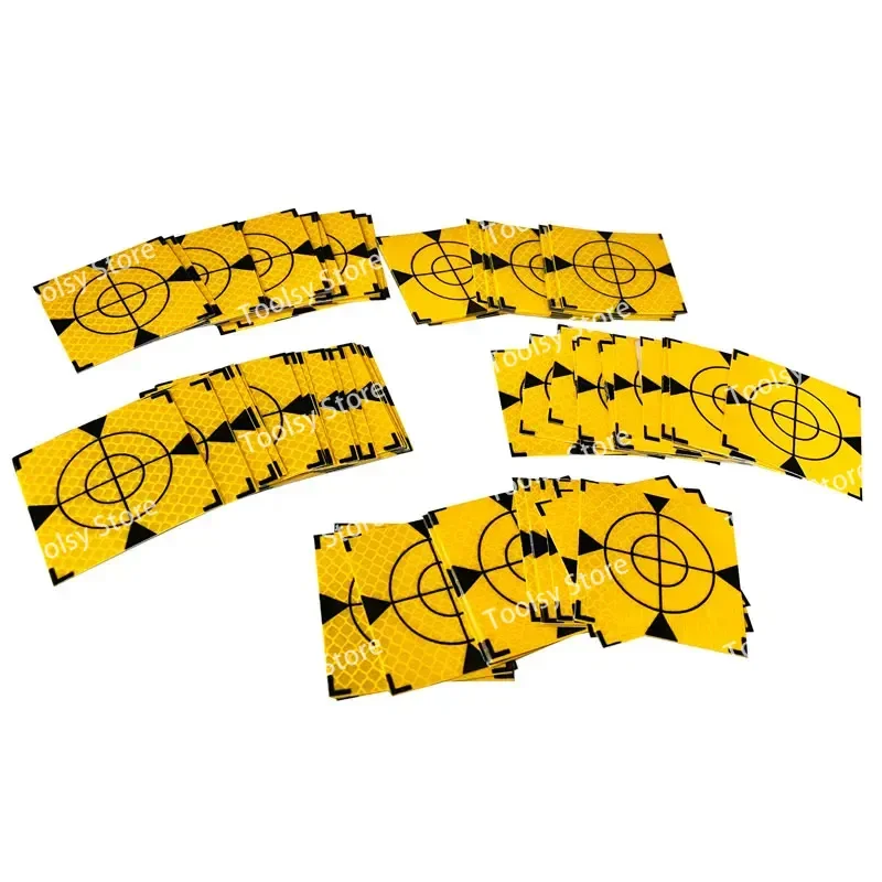 100pcs 60x60mm Size 20x20 30x30 40x40 50x50 mm Reflector Sheet For Total Station Surveying Yellow + Triangle Reflective Sticker
100pcs 60x60mm Size 20x20 30x30 40x40 50x50 mm Reflector Sheet For Total Station Surveying Yellow + Triangle Reflective Sticker