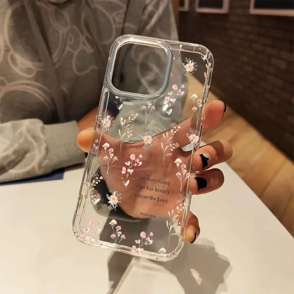 Cute Flowers Bible Psalm Aesthetic Christian Clear Phone Cover for iPhone 16 Pro Max Case 11 12 13 14 15 Pro XR XS X 7 8 Plus 16
Cute Flowers Bible Psalm Aesthetic Christian Clear Phone Cover for iPhone 16 Pro Max Case 11 12 13 14 15 Pro XR XS X 7 8 Plus 16