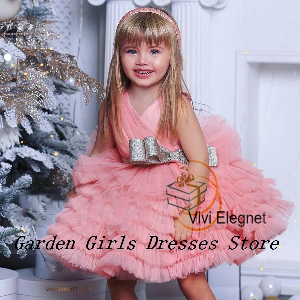 2025 Winter Pink Christmas Dresses for Princess Sleeveless Scoop Tiered A Line Flower Girls Dresses with Bow فستان عيد الميلاد
2025 Winter Pink Christmas Dresses for Princess Sleeveless Scoop Tiered A Line Flower Girls Dresses with Bow فستان عيد الميلاد