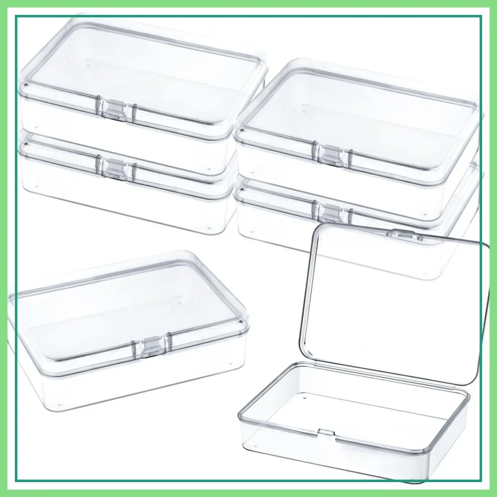 6 Mini Clear Plastic Storage Boxes with Lids for Beads, Jewelry, Crafts, and Small Items
6 Mini Clear Plastic Storage Boxes with Lids for Beads, Jewelry, Crafts, and Small Items