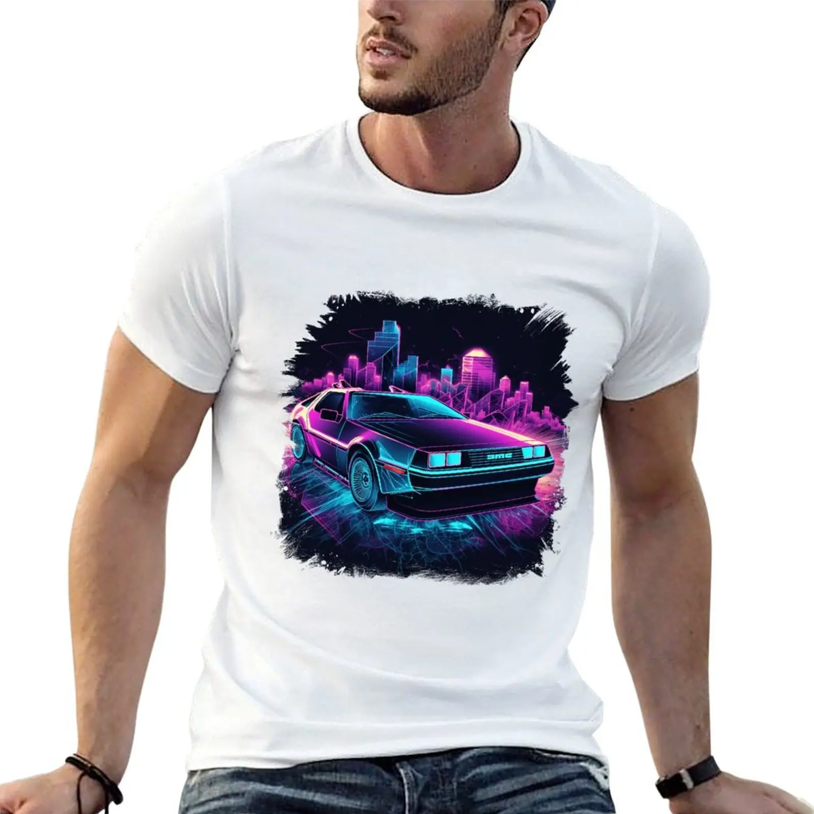 Neon Time Machine - Delorean T-Shirt man t shirt heavy cotton t shirts for man cotton mens graphic t shirts T-shirt
Neon Time Machine - Delorean T-Shirt man t shirt heavy cotton t shirts for man cotton mens graphic t shirts T-shirt