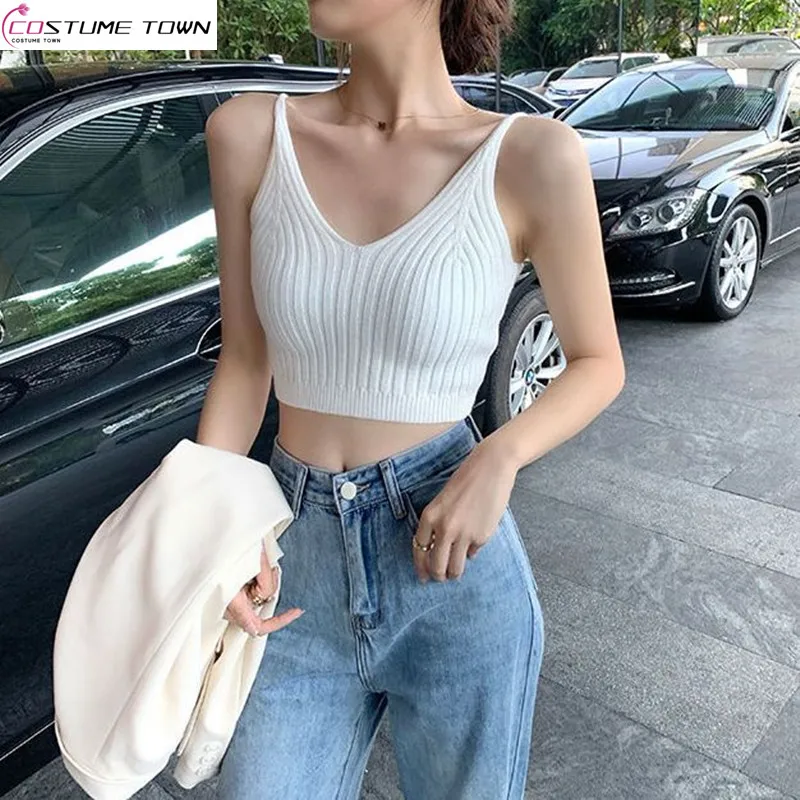 2023 New V-neck Simple Solid Top Women's Short Tank Top Summer Sexy New High Waist Slim Fit Korean Edition Sling Strap
2023 New V-neck Simple Solid Top Women's Short Tank Top Summer Sexy New High Waist Slim Fit Korean Edition Sling Strap