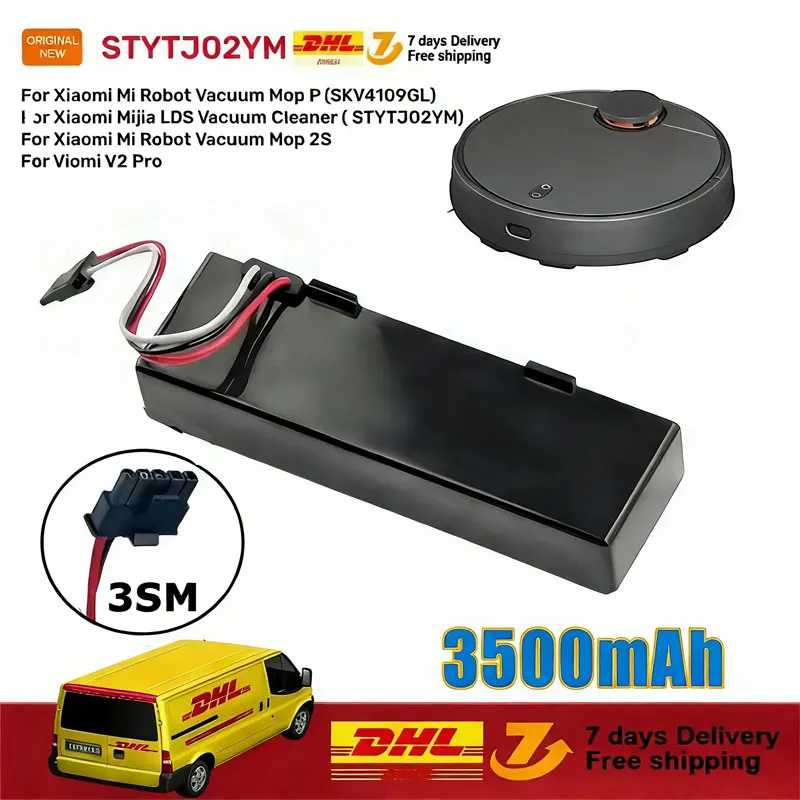 Аккумулятор Li-Ion 14.4В для Xiaomi Mop 2S / Mop Pro / Mop P, совместимый с роботом-пылесосом Mijia STYTJ02YM, XMSTJQR2S
Аккумулятор Li-Ion 14.4В для Xiaomi Mop 2S / Mop Pro / Mop P, совместимый с роботом-пылесосом Mijia STYTJ02YM, XMSTJQR2S