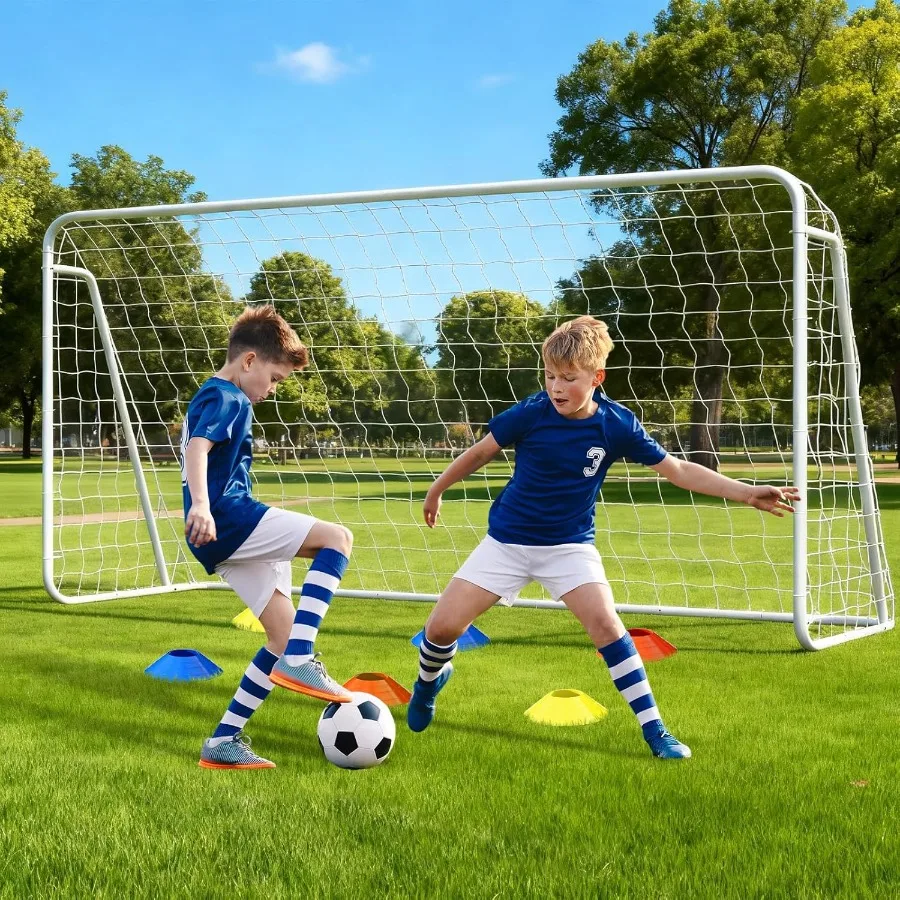 Soccer Goals - Metal Soccer Goals for Backyard - 12ft x 6ft Starter-White/Single Perfect for Youth and Adult Games IndoorOutdoor
Soccer Goals - Metal Soccer Goals for Backyard - 12ft x 6ft Starter-White/Single Perfect for Youth and Adult Games IndoorOutdoor