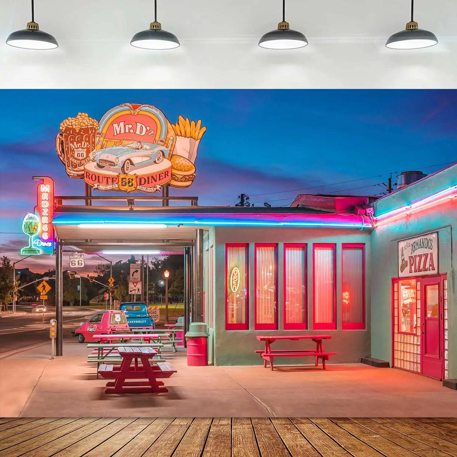 Retro Restaurant Backdrop Route 66 Convenience Store Photography Background Vintage Car Party Decor Banner Portrait Shoot Props
Retro Restaurant Backdrop Route 66 Convenience Store Photography Background Vintage Car Party Decor Banner Portrait Shoot Props