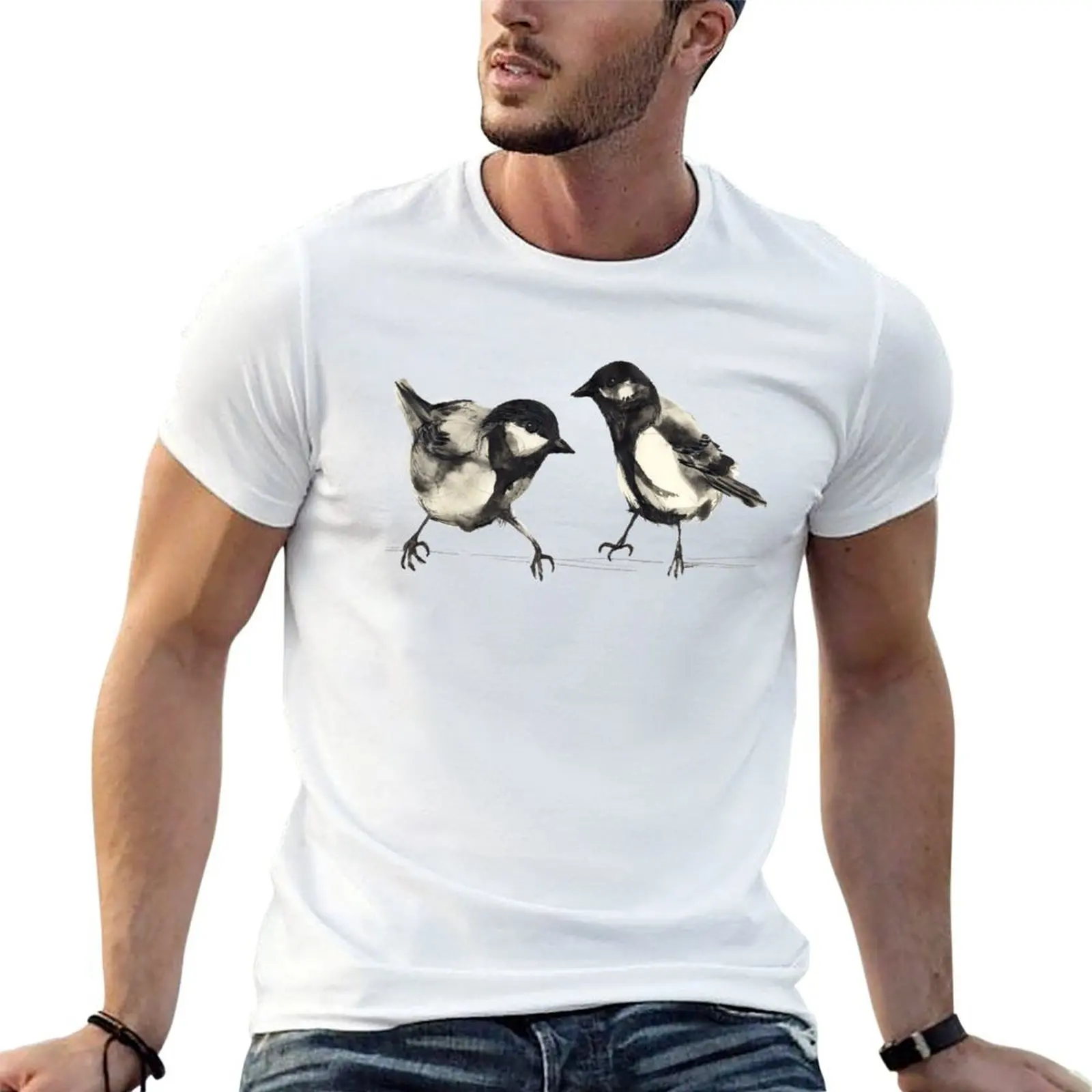 Birds perched on branch. Parus major. Chickadee T-Shirt funny t shirts cotton man t shirt graphic man t shirt designer T-Shirt
Birds perched on branch. Parus major. Chickadee T-Shirt funny t shirts cotton man t shirt graphic man t shirt designer T-Shirt