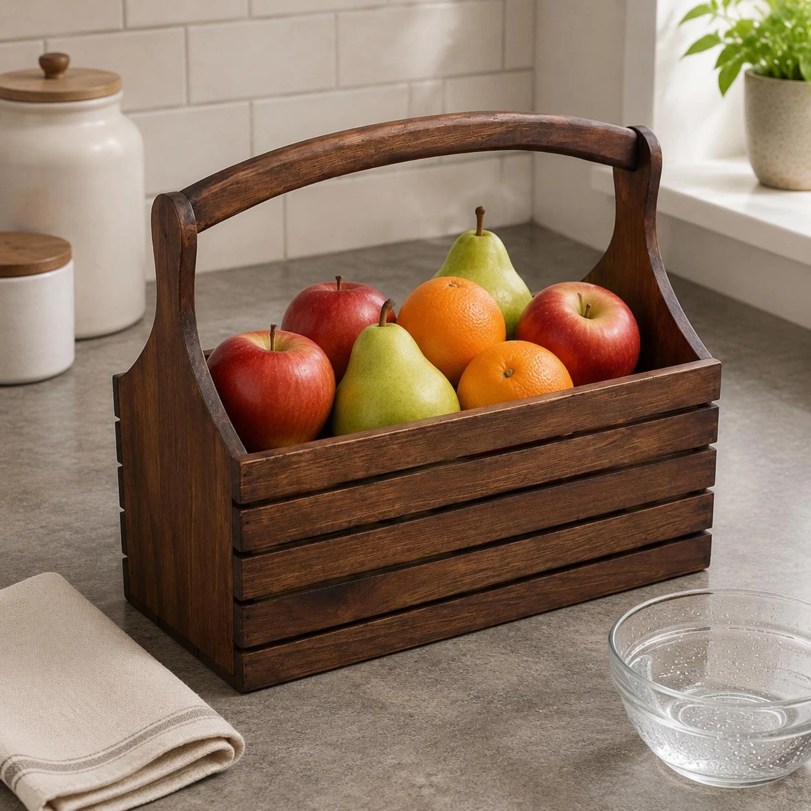Wooden Hand Basket Decorative Rustic Wood Basket Multi-Use Large Capacity for Tea Table
Wooden Hand Basket Decorative Rustic Wood Basket Multi-Use Large Capacity for Tea Table
