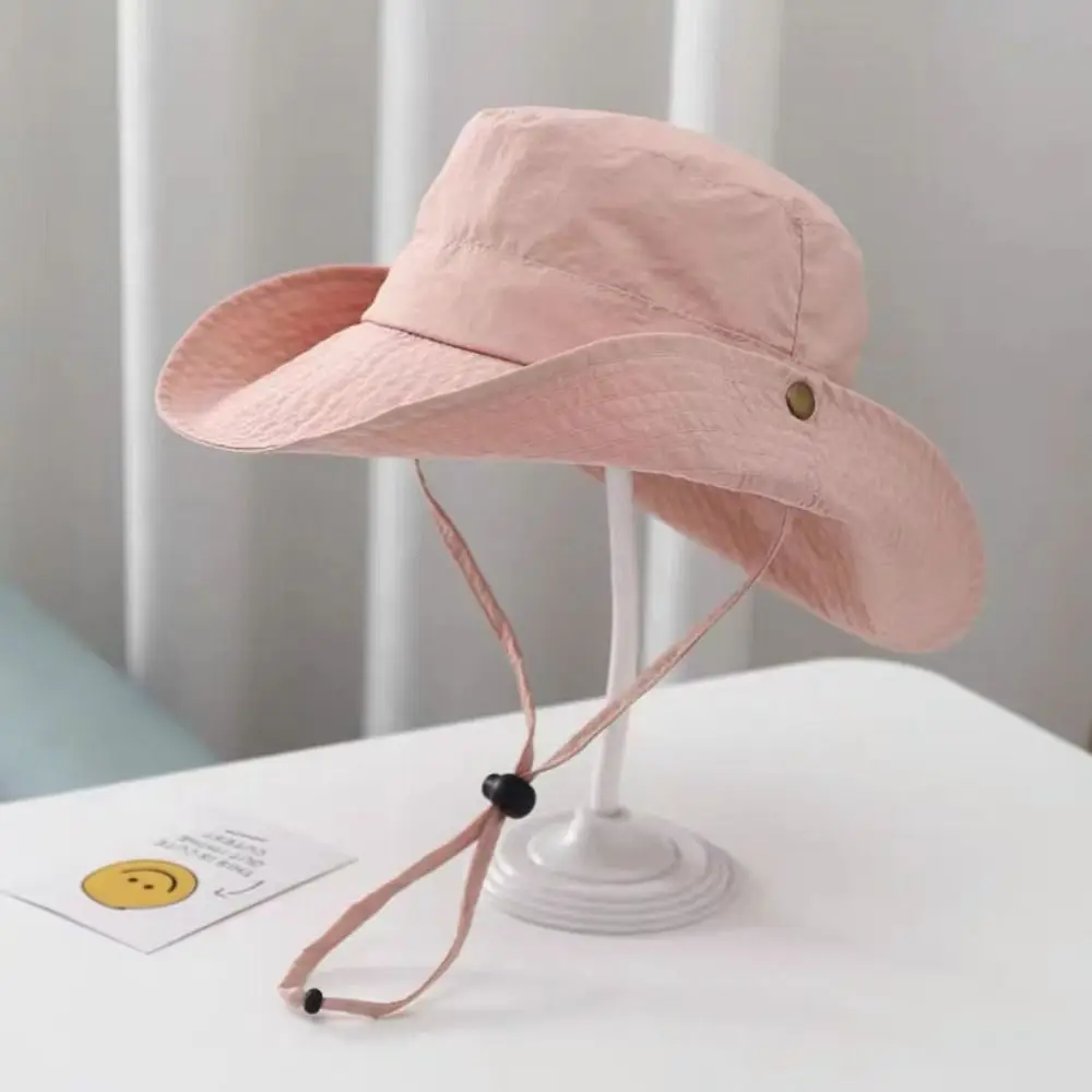 Drawstring Candy Color Bucket Hat Korean Style Anti-UV Children's Fishmen Hat Casual Quick-dry Kid Summer Sun Hat Boy/Girls
Drawstring Candy Color Bucket Hat Korean Style Anti-UV Children's Fishmen Hat Casual Quick-dry Kid Summer Sun Hat Boy/Girls