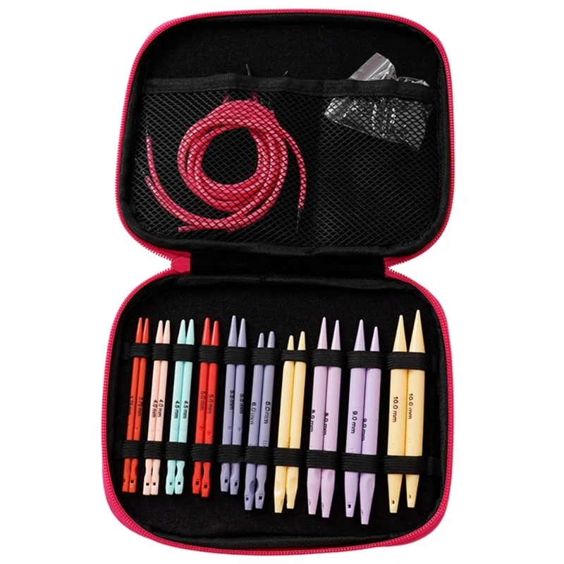 10Pairs Interchangeable Circular Knitting Needle Set with Zippered Case, 3.75mm-10mm Colorful Circular Knitting Needle
10Pairs Interchangeable Circular Knitting Needle Set with Zippered Case, 3.75mm-10mm Colorful Circular Knitting Needle