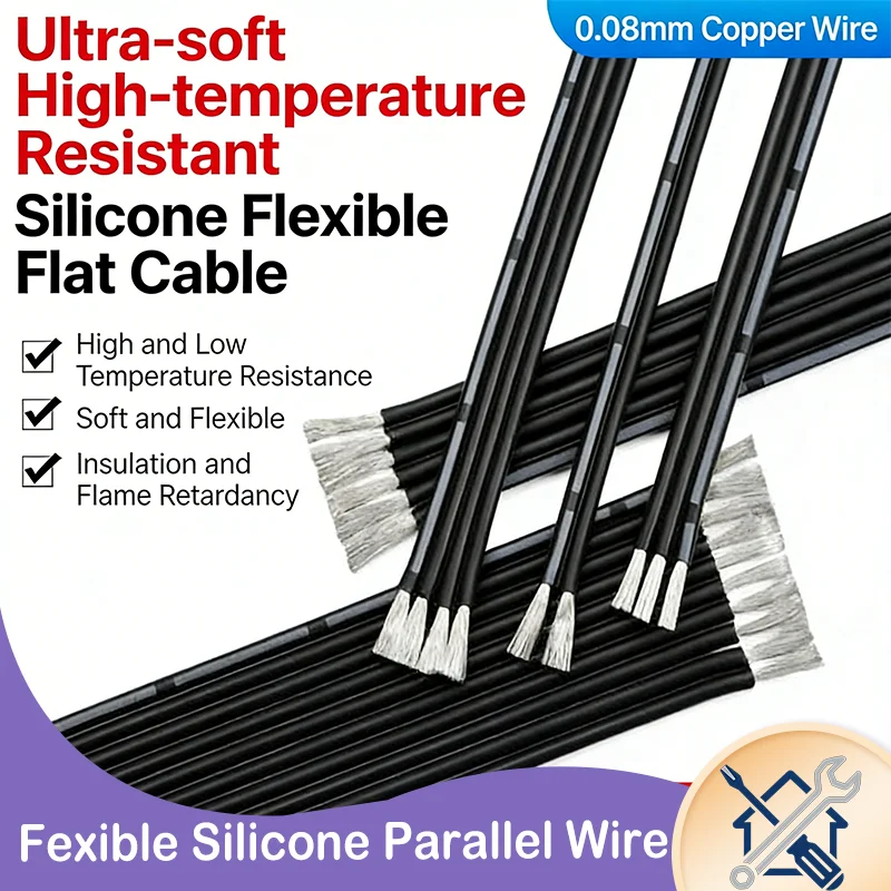 30-20AWG 2/3/4/5/6/8/10P Parallel Silicone Wire - High Temperature Tinned Copper Electronic Wiring Cable
30-20AWG 2/3/4/5/6/8/10P Parallel Silicone Wire - High Temperature Tinned Copper Electronic Wiring Cable