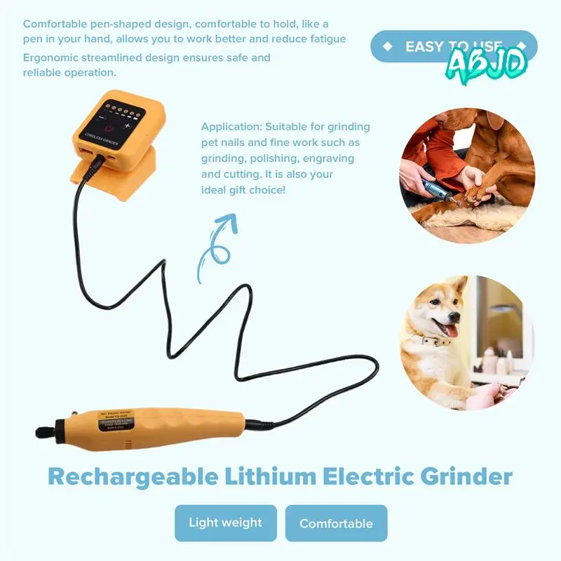 ABJO-80W Electric Grinder Kit, Rechargeable DIY Tool, 18000Rpm No-Load Speed, For 18V-21V Battery
ABJO-80W Electric Grinder Kit, Rechargeable DIY Tool, 18000Rpm No-Load Speed, For 18V-21V Battery