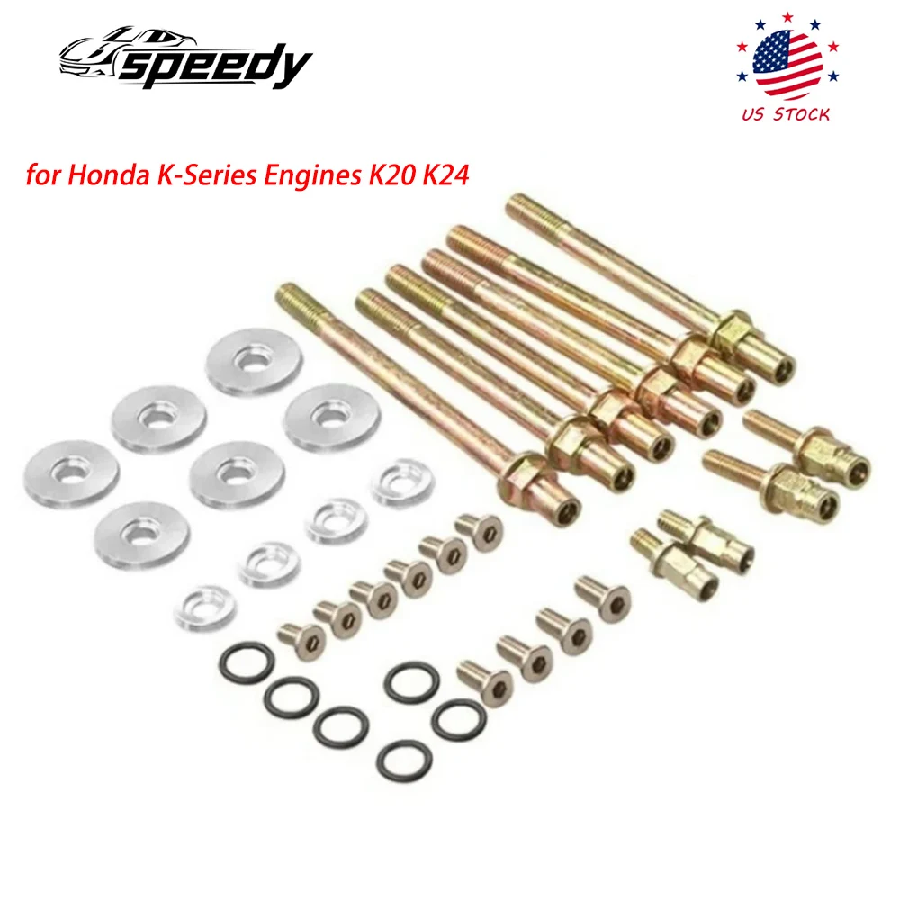 Комплект болтов шайбы клапанной крышки серебристого тона для Acura, новый медный тон для двигателей Honda K-Series K20 K24, алюминиевый сплав, резина
Комплект болтов шайбы клапанной крышки серебристого тона для Acura, новый медный тон для двигателей Honda K-Series K20 K24, алюминиевый сплав, резина