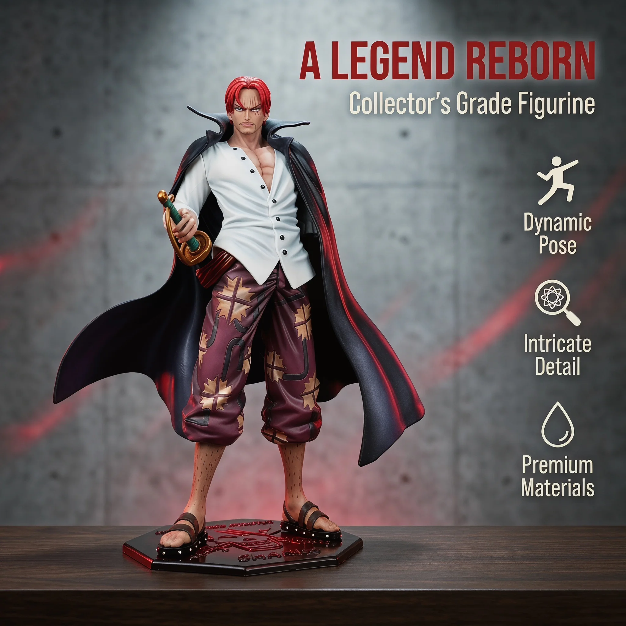 Dragon and Tiger Red Hair Shanks Top War One Piece Anime Trendy Play Table Set Gift GK Handmade Model Ornament
Dragon and Tiger Red Hair Shanks Top War One Piece Anime Trendy Play Table Set Gift GK Handmade Model Ornament