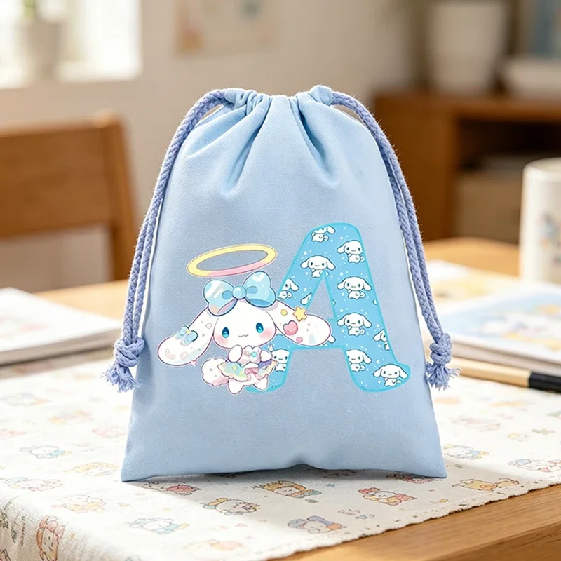 Sanrio Cinnamoroll Drawstring Bag Cartoon Letter A-Z Print Handbags Kawaii Portable Party Candy Gifts Storage Bags Money Pouch
Sanrio Cinnamoroll Drawstring Bag Cartoon Letter A-Z Print Handbags Kawaii Portable Party Candy Gifts Storage Bags Money Pouch