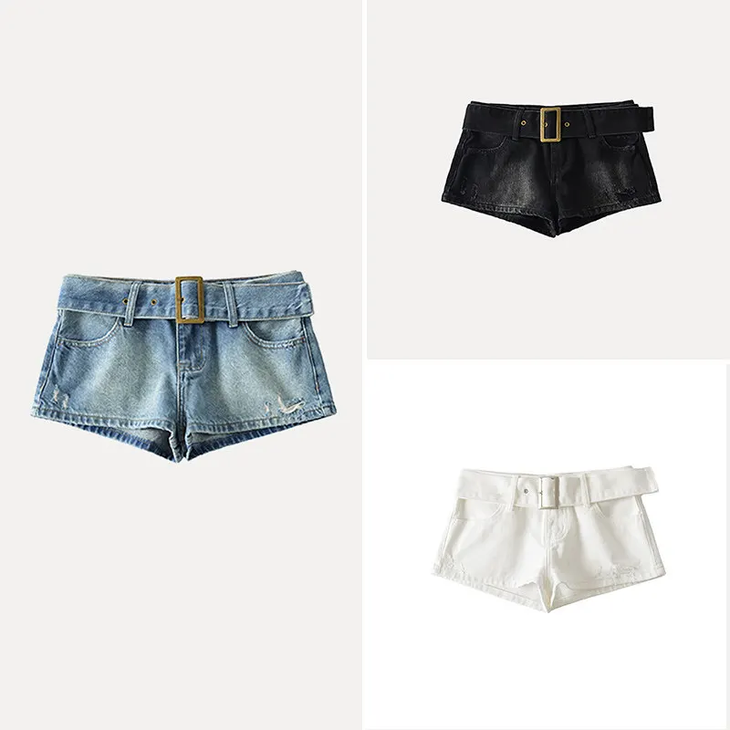 Low Waist Slim Fit Denim Shorts Women's Summer Fashion Belted Casual Straight Leg Pants American Hot Girl Style Zadata Brand
Low Waist Slim Fit Denim Shorts Women's Summer Fashion Belted Casual Straight Leg Pants American Hot Girl Style Zadata Brand