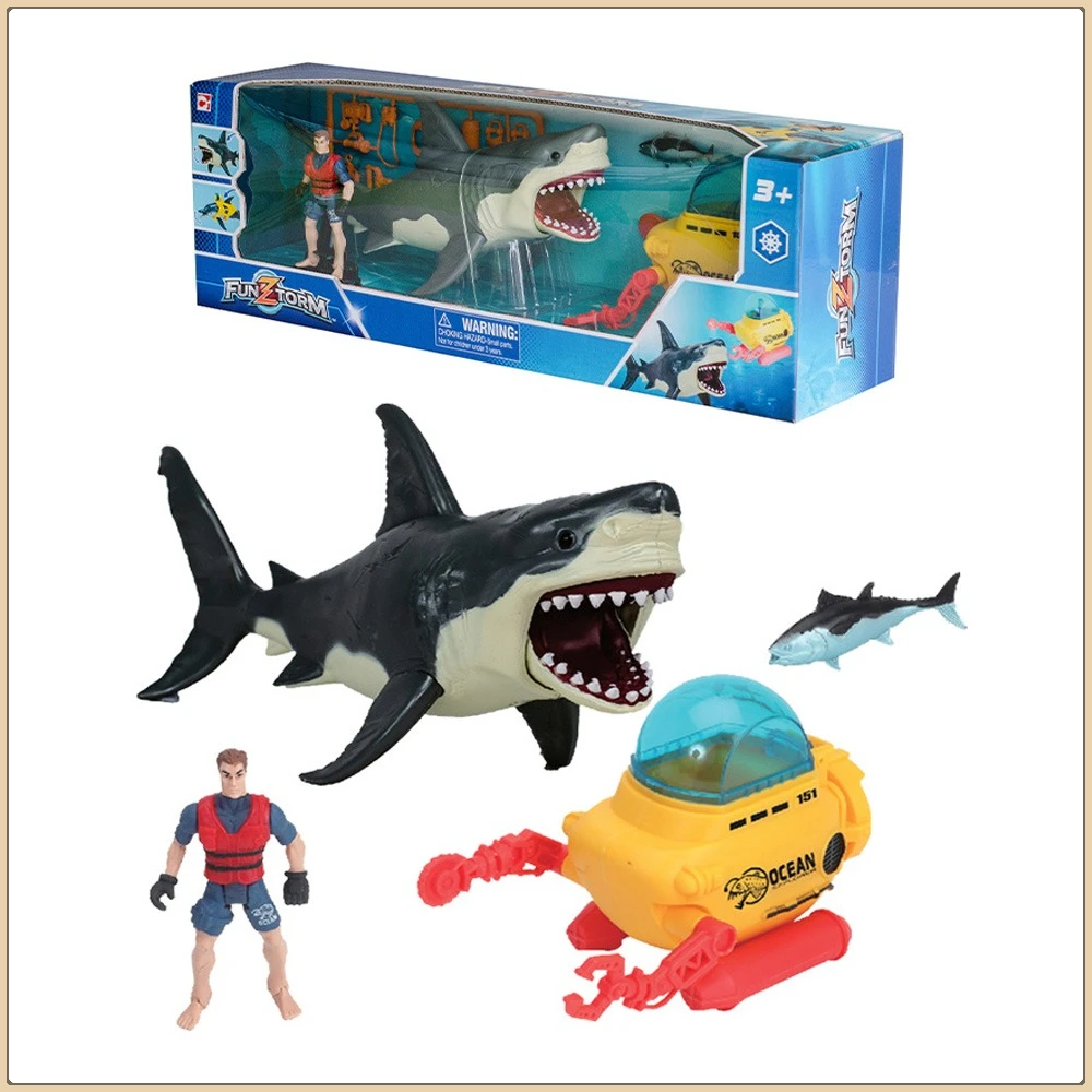 Marine Animal Series Action Toy Figures Limited Edition Great White Shark Submarine Model Toys Desktop Ornament Boys Girls Gifts
Marine Animal Series Action Toy Figures Limited Edition Great White Shark Submarine Model Toys Desktop Ornament Boys Girls Gifts