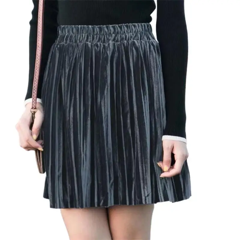 Velour Skirts Women Fashion Gold Velvet High Waist A-line Pleated Slimming Skirts Women Casual Clothing 2024 Autumn Large Skirt
Velour Skirts Women Fashion Gold Velvet High Waist A-line Pleated Slimming Skirts Women Casual Clothing 2024 Autumn Large Skirt
