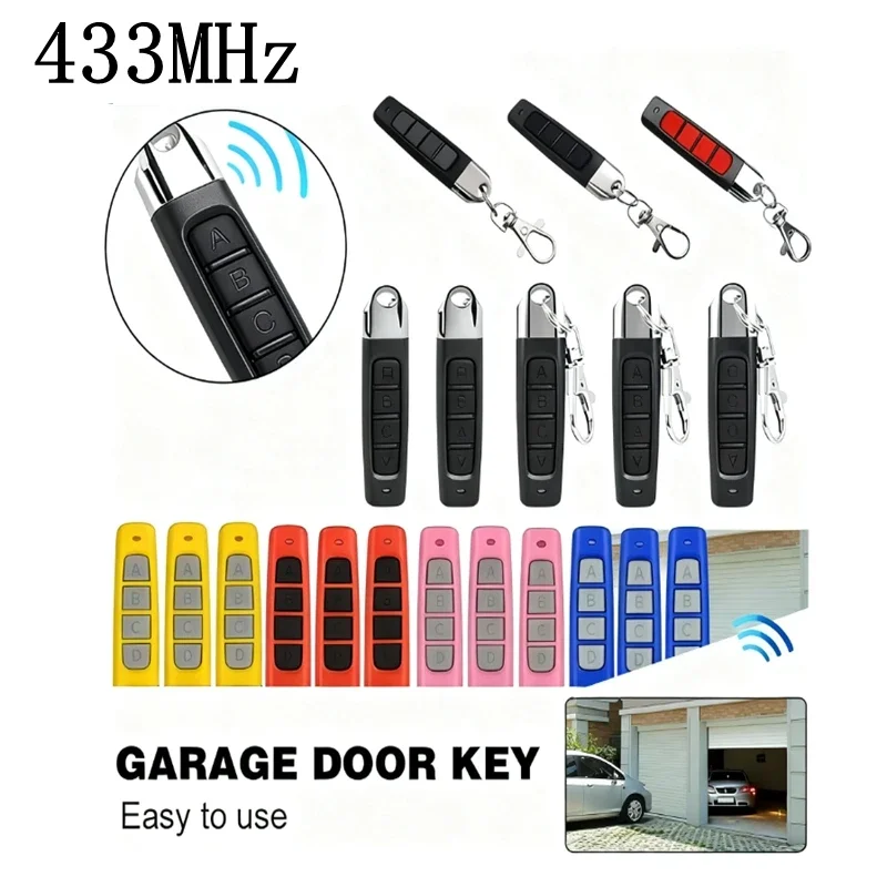 Universal 4 Buttons Garage Door Opener Remote Control 433MHz Clone Fixed Learning Rolling Code Duplicator Garage Metal Remote
Universal 4 Buttons Garage Door Opener Remote Control 433MHz Clone Fixed Learning Rolling Code Duplicator Garage Metal Remote
