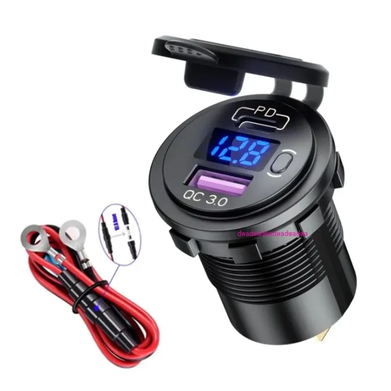 48W Dual USB Car Charger Socket 12-24V with LED Voltmeter and ON/OFF Switch Fast Charging 12V PD3.0 Type-C & QC3.0 USB Outlet
48W Dual USB Car Charger Socket 12-24V with LED Voltmeter and ON/OFF Switch Fast Charging 12V PD3.0 Type-C & QC3.0 USB Outlet