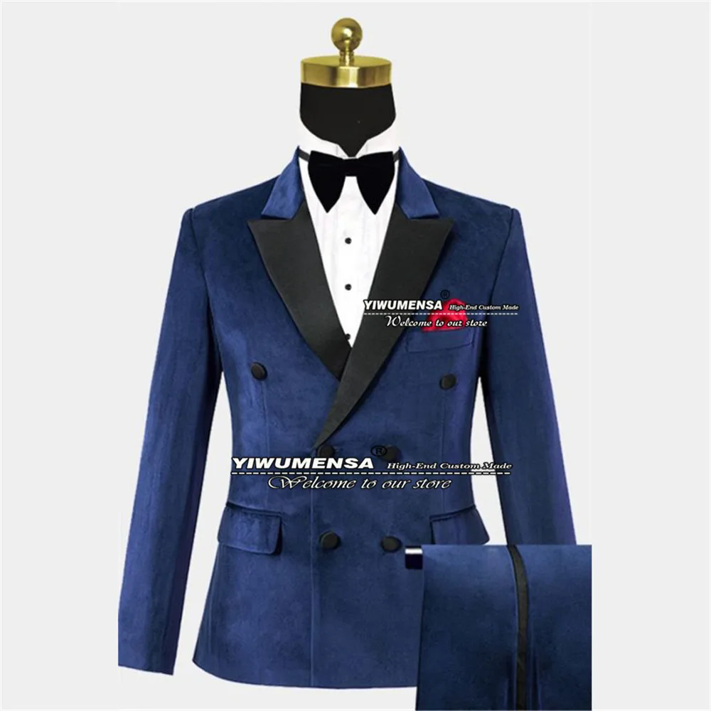 Navy Velvet Suits Men Formal Grooms Tuxedo Man Fashion Black Peaked Lapel Jacket+Vest+Pants 3 Pieces Blazer Masculino Afrian
Navy Velvet Suits Men Formal Grooms Tuxedo Man Fashion Black Peaked Lapel Jacket+Vest+Pants 3 Pieces Blazer Masculino Afrian