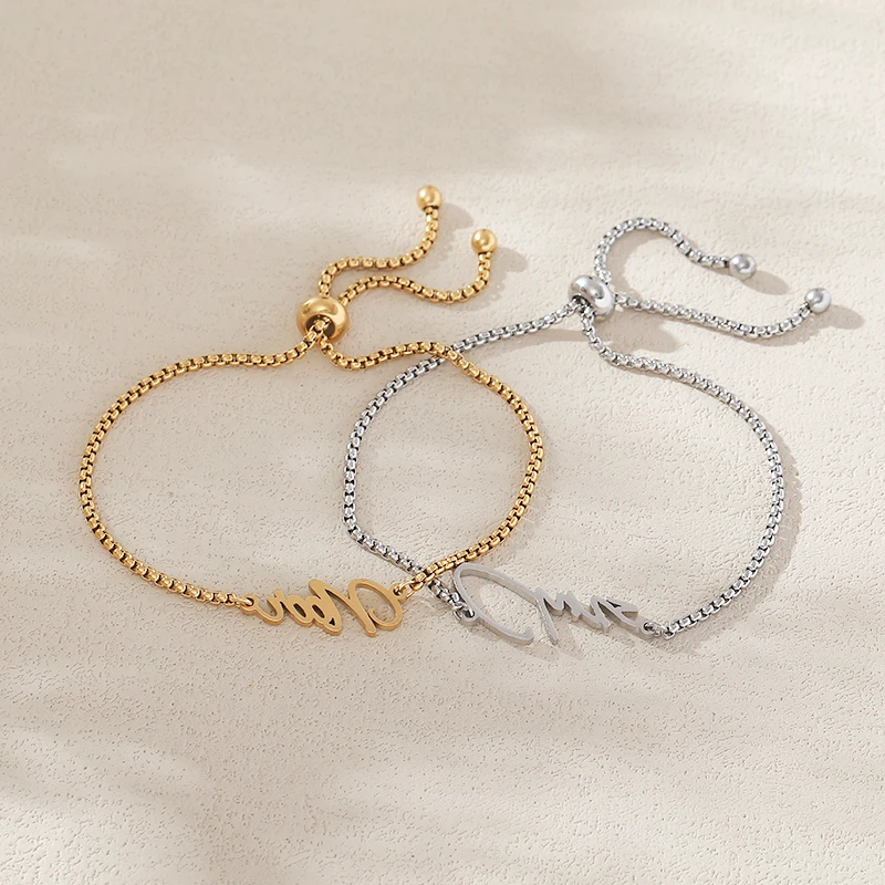 Personalized Custom Name Bracelet Women Girls Stainless Steel Adjustable Bead Box Chain Bracelets Unique Jewelry Birthday Gift
Personalized Custom Name Bracelet Women Girls Stainless Steel Adjustable Bead Box Chain Bracelets Unique Jewelry Birthday Gift