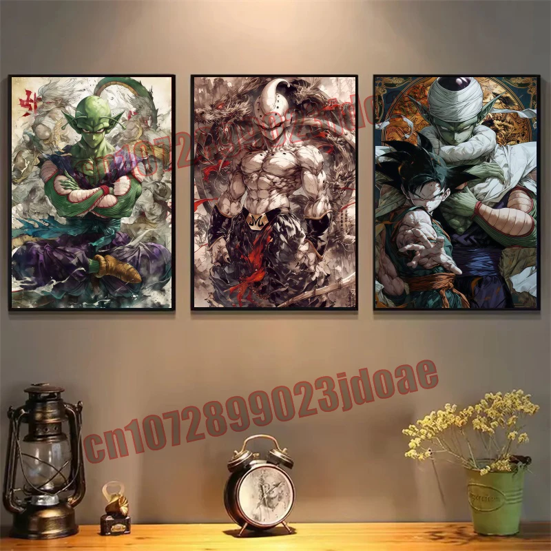 Anime Dragon Ball Goku Vegeta Piccolo Frieza Buu TrunksHD Creative Poster Living Room Decoration Frameless Canvas Painting Gift 
Anime Dragon Ball Goku Vegeta Piccolo Frieza Buu TrunksHD Creative Poster Living Room Decoration Frameless Canvas Painting Gift