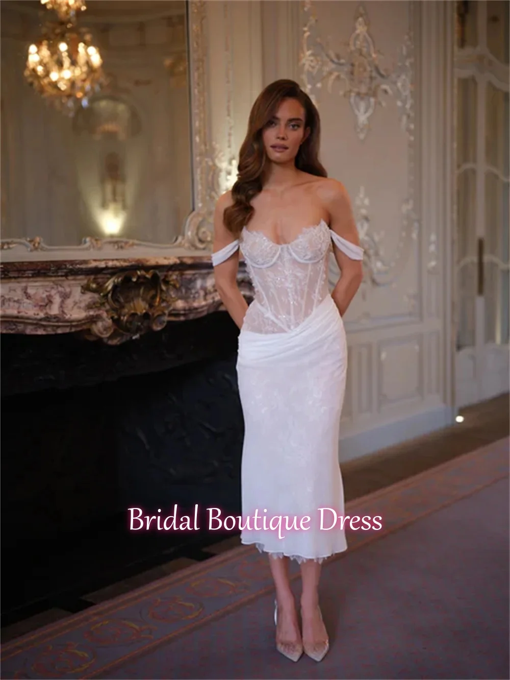 Customized Gorgeous Pleated Lace Mermaid Wedding Dress White Off Shoulder vestidos de novia Floor-length Formal Evening
Customized Gorgeous Pleated Lace Mermaid Wedding Dress White Off Shoulder vestidos de novia Floor-length Formal Evening