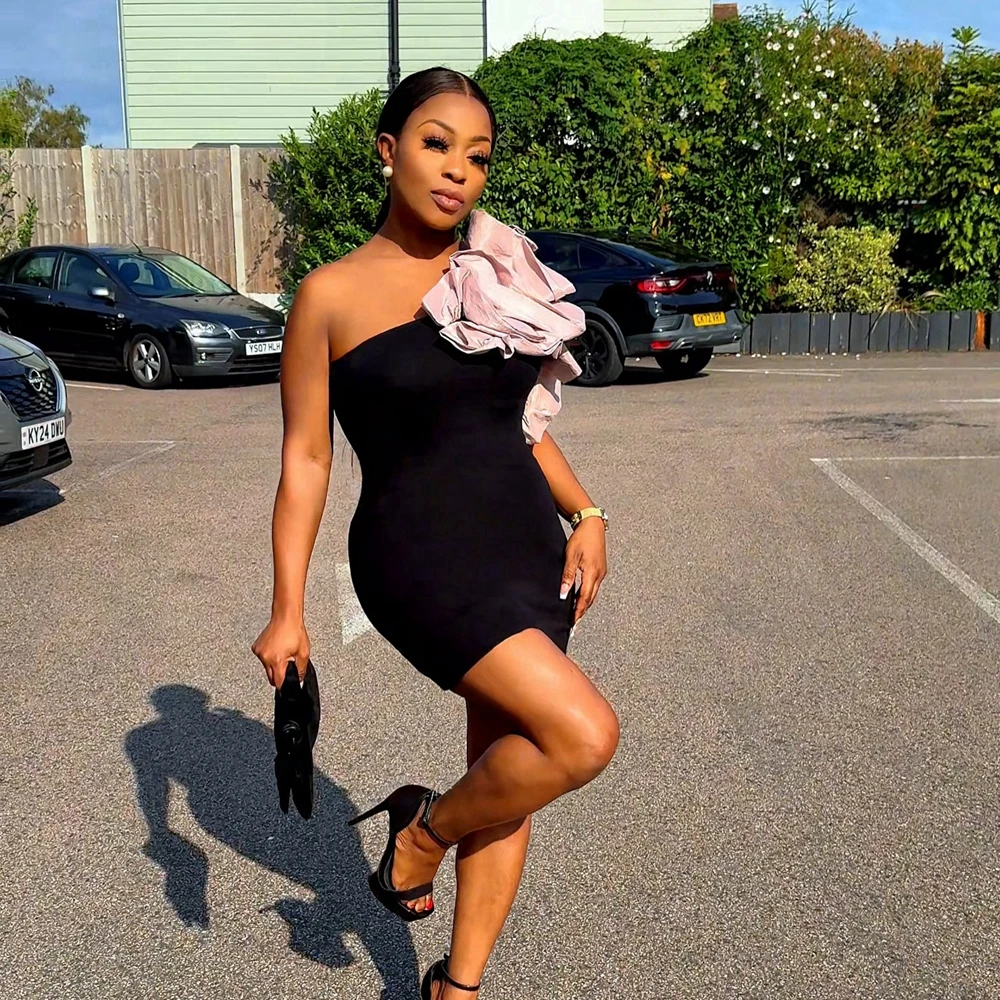 One Shoulder Bodycon Mini Cocktail Dress Handmade Floral Ruffle Short Prom Party Dresses Elegant Plus Size Short Evening Gowns
One Shoulder Bodycon Mini Cocktail Dress Handmade Floral Ruffle Short Prom Party Dresses Elegant Plus Size Short Evening Gowns