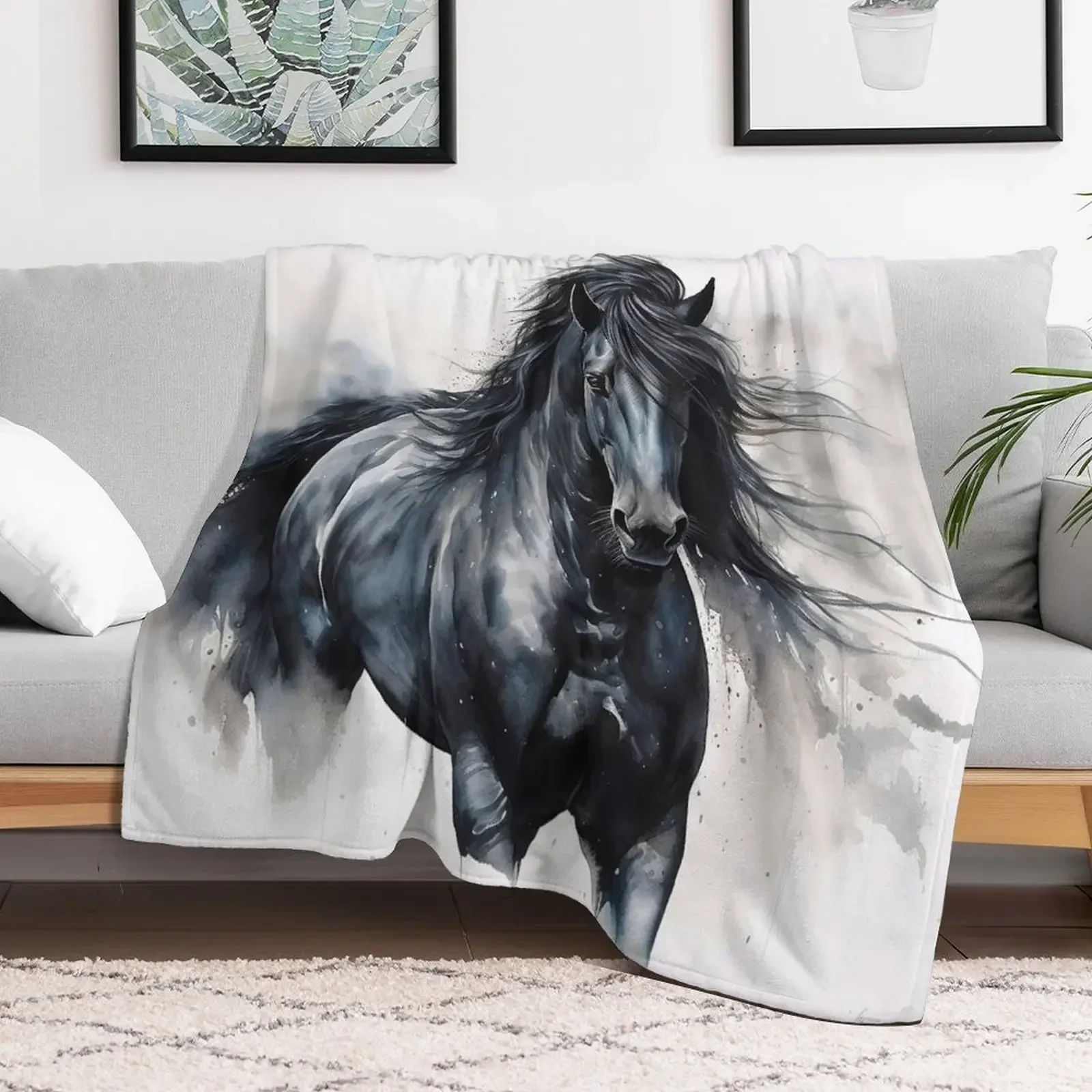 Graceful Power: Friesian Horse in White Throw Blanket Baby Beautifuls Polar Luxury Throw Blankets Vintage Cute Plaid Blankets
Graceful Power: Friesian Horse in White Throw Blanket Baby Beautifuls Polar Luxury Throw Blankets Vintage Cute Plaid Blankets