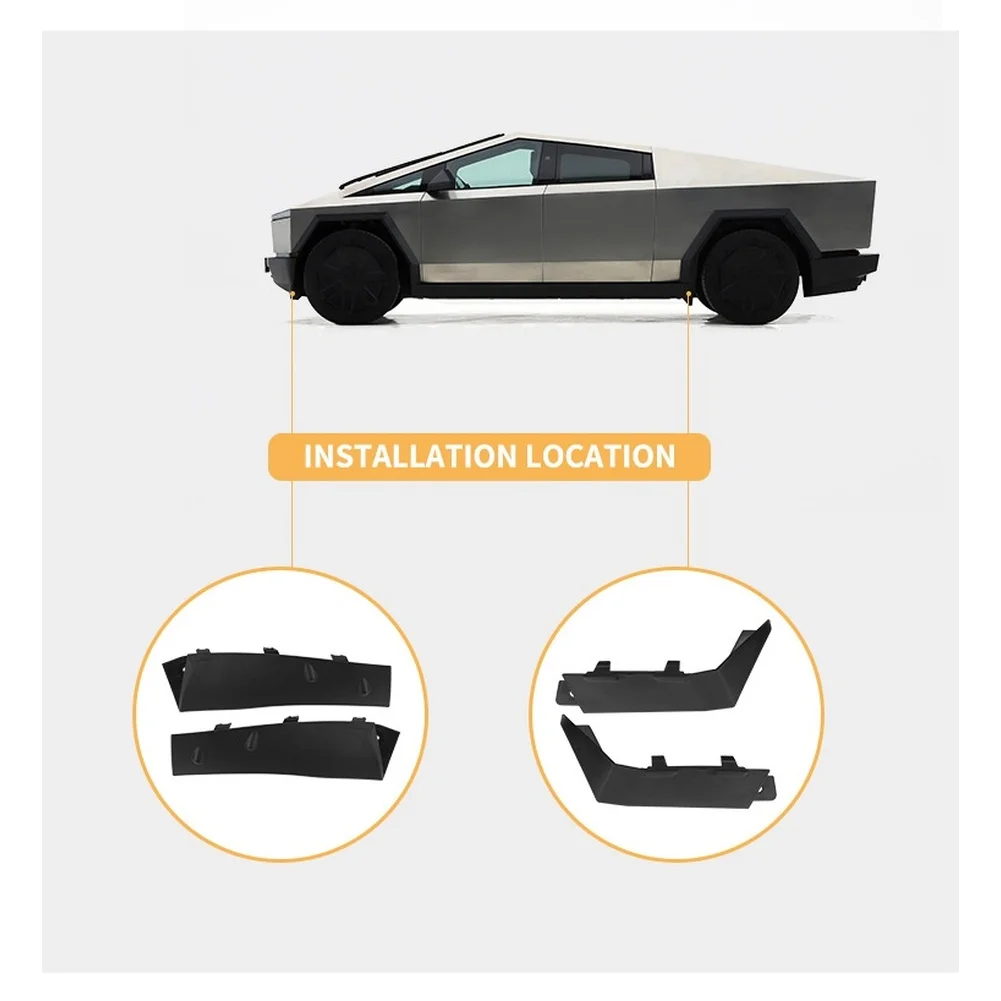 For Tesla Cybertruck 2024+ Pickup Truck Front Door Lower Side Beam Corner Mudguard Car Tire Mudguard Front Tire:310*80MM
For Tesla Cybertruck 2024+ Pickup Truck Front Door Lower Side Beam Corner Mudguard Car Tire Mudguard Front Tire:310*80MM