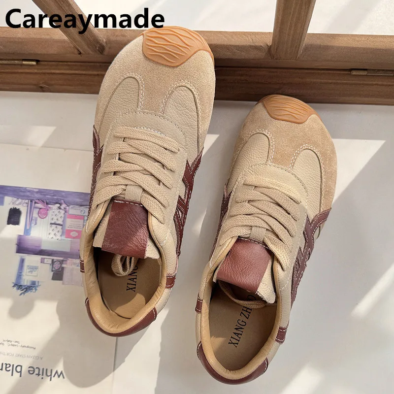 Careaymade-Genuine leather Original handmade cowhide German training shoes soft soles comfortable flatfoot walking women's shoes
Careaymade-Genuine leather Original handmade cowhide German training shoes soft soles comfortable flatfoot walking women's shoes