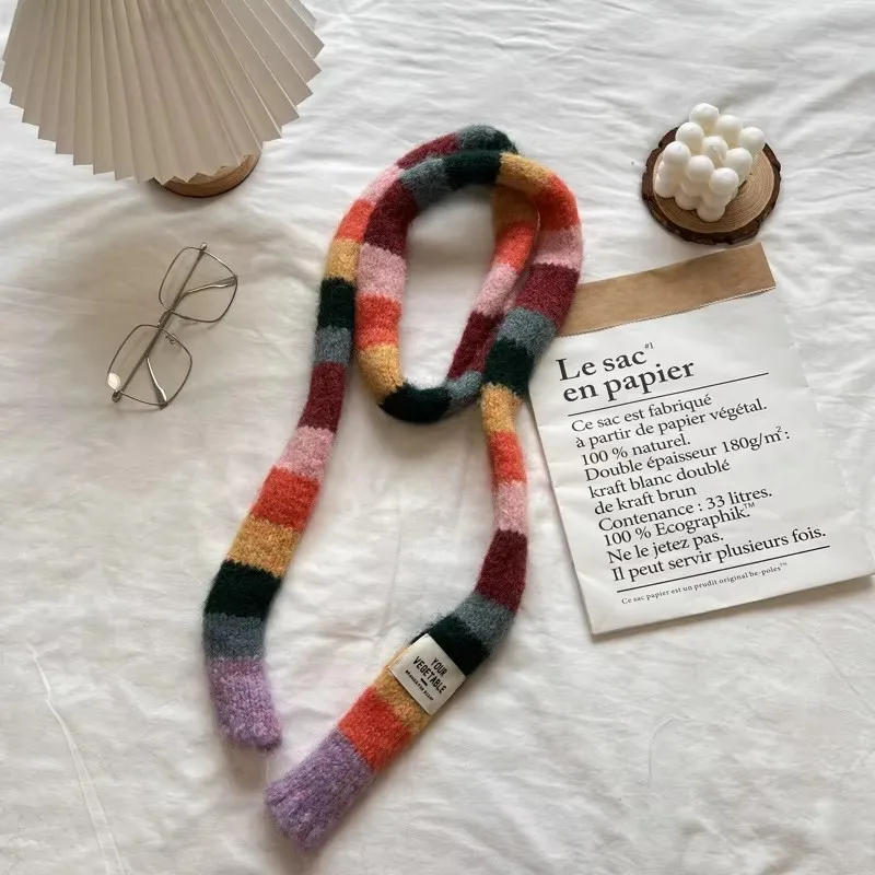 2025 Women's Thin Narrow Long Colorful Striped Scarf Autumn and Winter New Design Hot Girl All-Match Decorative Scarf
2025 Women's Thin Narrow Long Colorful Striped Scarf Autumn and Winter New Design Hot Girl All-Match Decorative Scarf