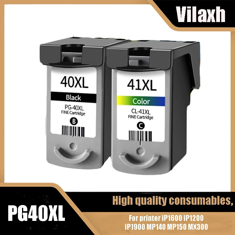 Vilaxh Compatible PG40 CL41 Ink Cartridge For canon PG 40 41 PG-40 CL-41 For printer iP1600 iP1200 iP1900 MP140 MP150 MX300
Vilaxh Compatible PG40 CL41 Ink Cartridge For canon PG 40 41 PG-40 CL-41 For printer iP1600 iP1200 iP1900 MP140 MP150 MX300