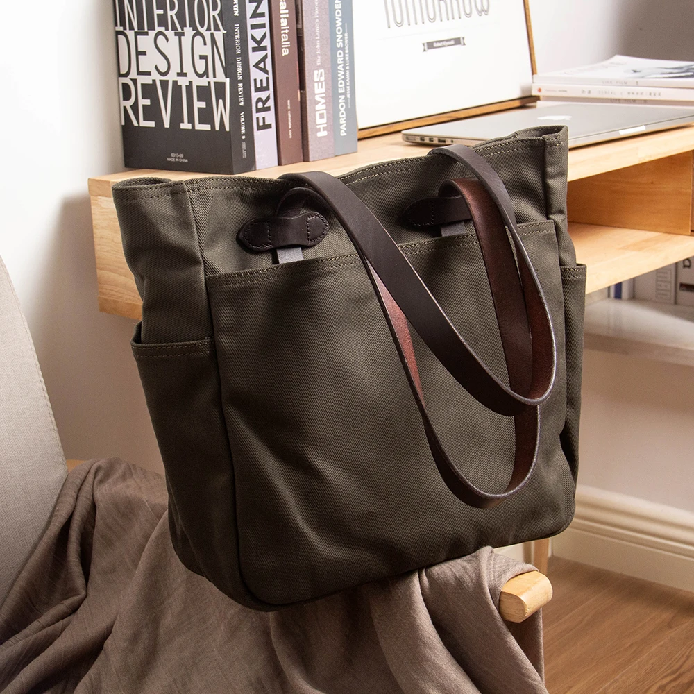 Мужская сумка-тоут из плотного холста с большой вместимостью, в стиле ретро, повседневная, для осени и зимы
Мужская сумка-тоут из плотного холста с большой вместимостью, в стиле ретро, повседневная, для осени и зимы