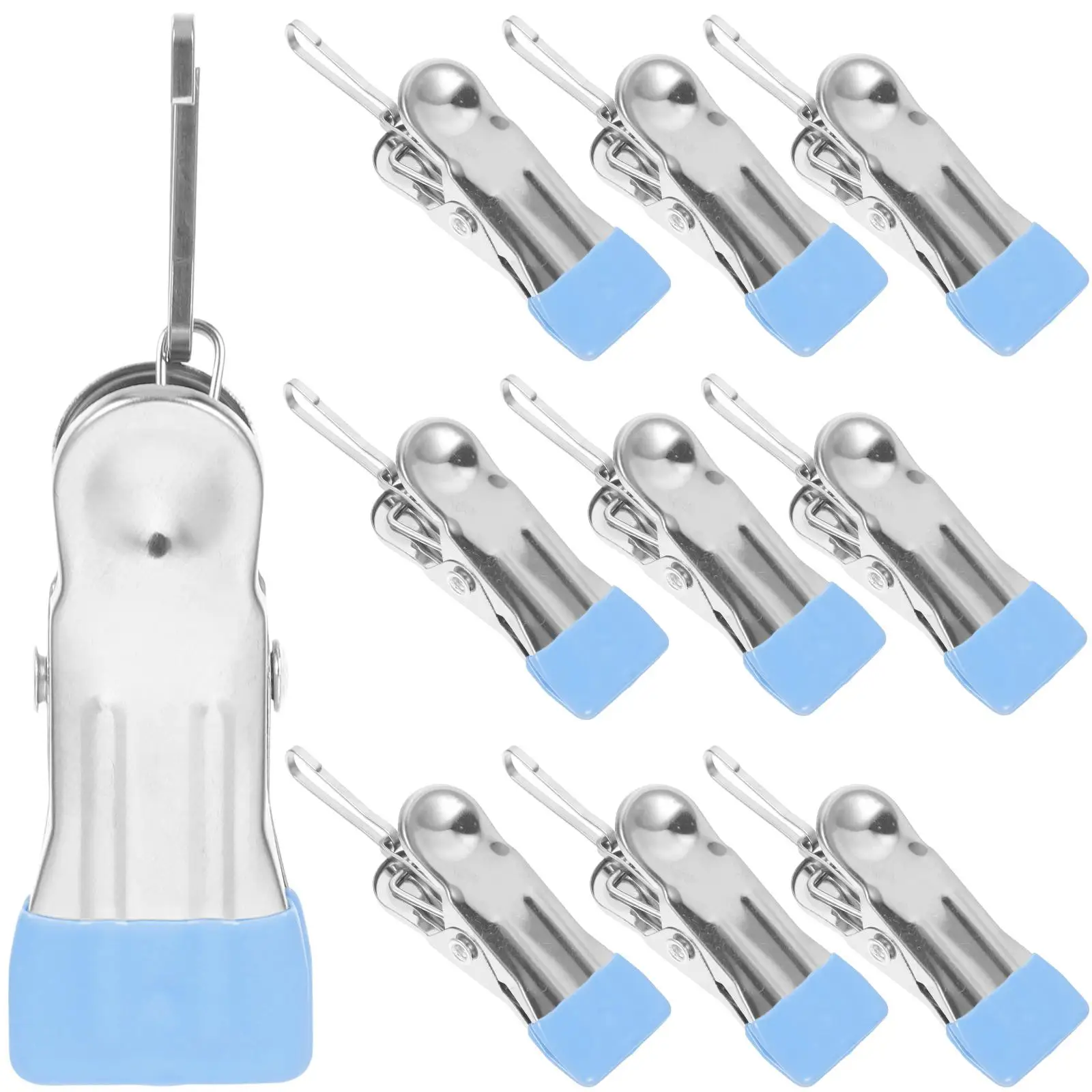 20pcs Stainless Steel Clothespins Silicone Coating Non Slip Windproof Clothesline Clips for Socks Towels Shirts
20pcs Stainless Steel Clothespins Silicone Coating Non Slip Windproof Clothesline Clips for Socks Towels Shirts