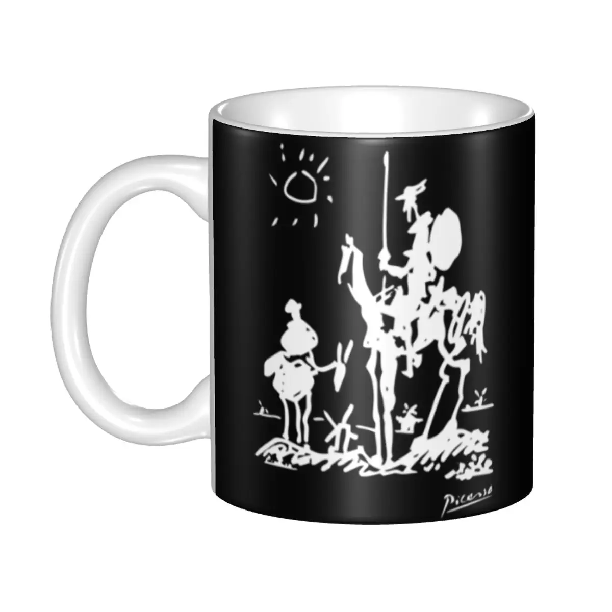 Pablo Picasso Don Quixote Coffee Mugs DIY Customized Spanish Artist Ceramic Mug Creative Gift Outdoor Work Camping Cups
Pablo Picasso Don Quixote Coffee Mugs DIY Customized Spanish Artist Ceramic Mug Creative Gift Outdoor Work Camping Cups